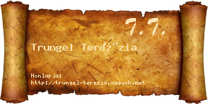 Trungel Terézia névjegykártya